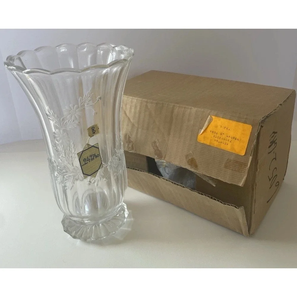Vintage German Lead Crystal‎ Vase 9